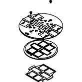 Legrand - Wiremold RC4SHTCGY RC4 Series Multi-Service Poke-Thru Device Slide Holder Assembly, Gray